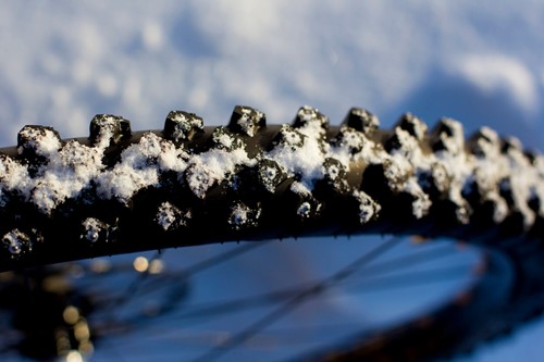 winter mountain biking