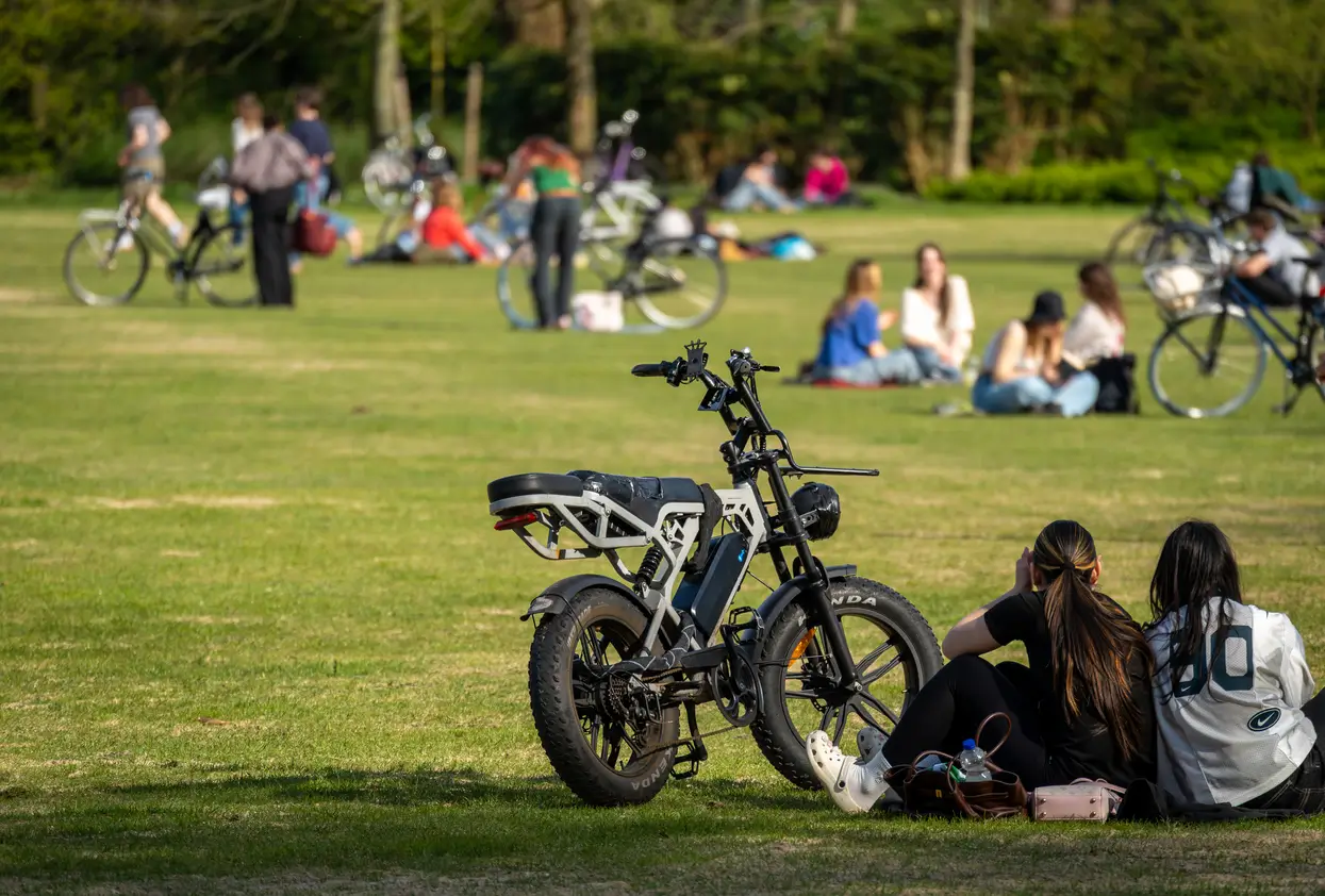 illegal e bike in the park
