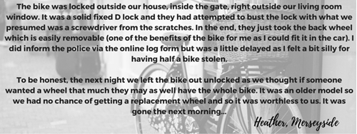 what to do when your bike is stolen