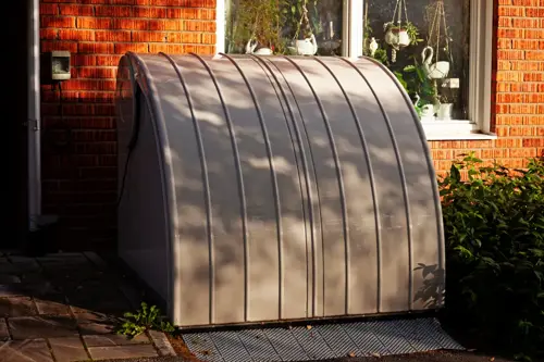 weatherproof bike shelter storage